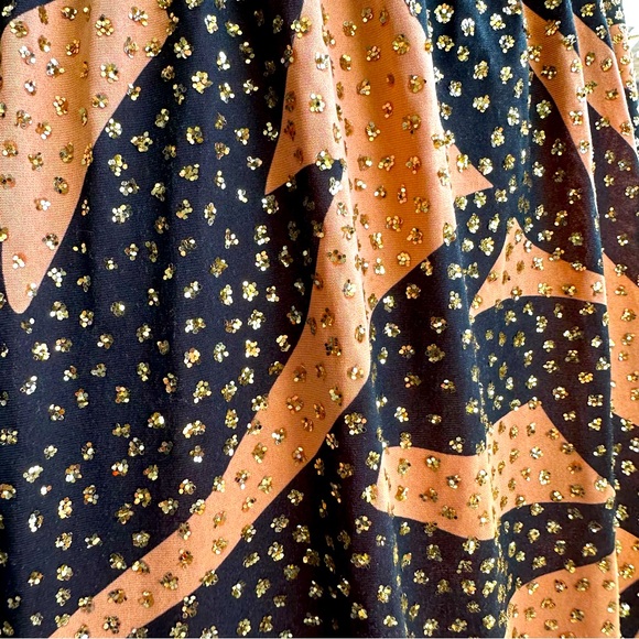 Vintage Long Sleeve Glitter Tiger Dress by Patra - Picture 3 of 3